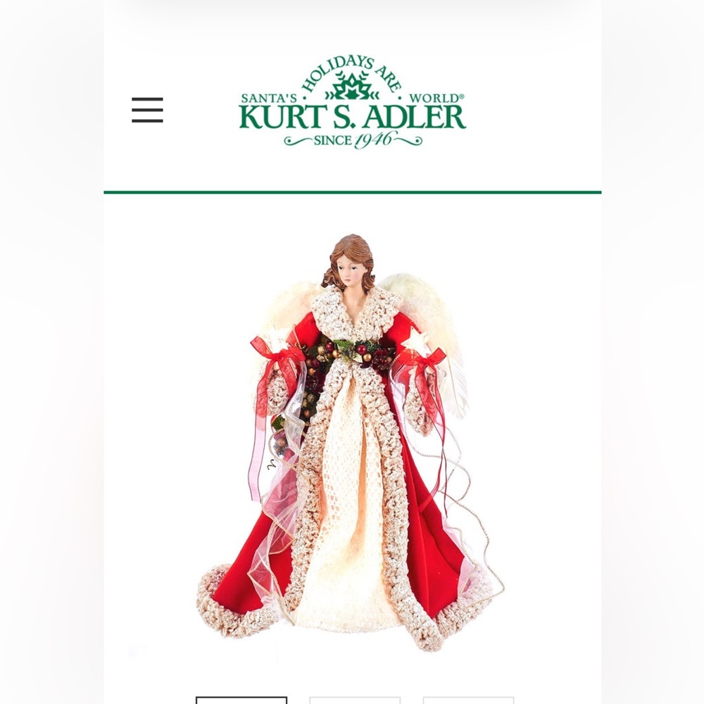 Kurt Adler Angel Lighted Tree Topper